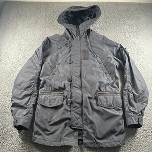 Alpha Industries N-3B Parka Ambrose Jacket Mens M Gray Hooded Full Zip Military